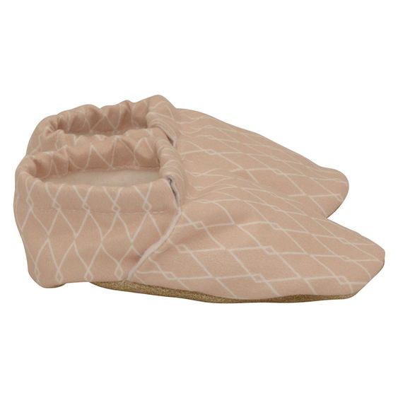 Melaya Babyschuhe - Beige Uni - Rosa - Gr. 17 / 18