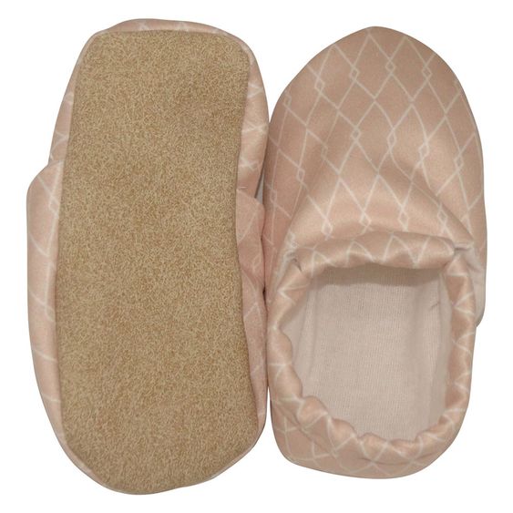 Melaya Babyschuhe - Beige Uni - Rosa - Gr. 17 / 18