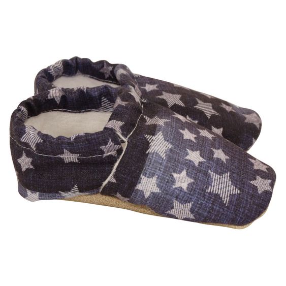 Melaya Babyschuhe - Denim & Stars - Blau - Gr. 17 / 18