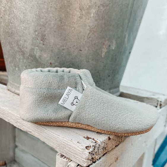 Melaya Babyschuhe - Samt - Mint - Gr. 17/18