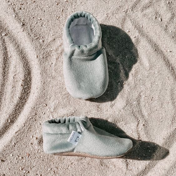Melaya Babyschuhe - Samt - Mint - Gr. 17/18