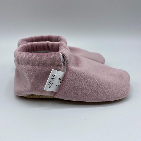 Melaya Scarpe da bambino - Velluto - Rosa cipria - Taglia 17/18