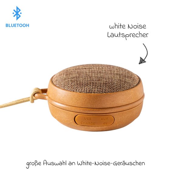 Membantu Bluetooth Lautsprecher White Noise Echo01 mit 10 Klängen - Wood