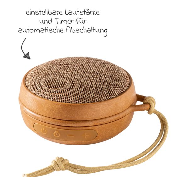 Membantu Bluetooth Lautsprecher White Noise Echo01 mit 10 Klängen - Wood