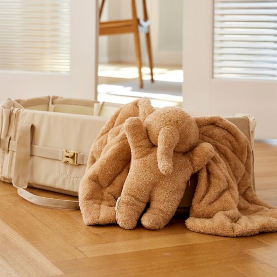Membantu Peluche Magma in cotone biologico con peso e sacchetto di semi di lino inclusi - Marrone