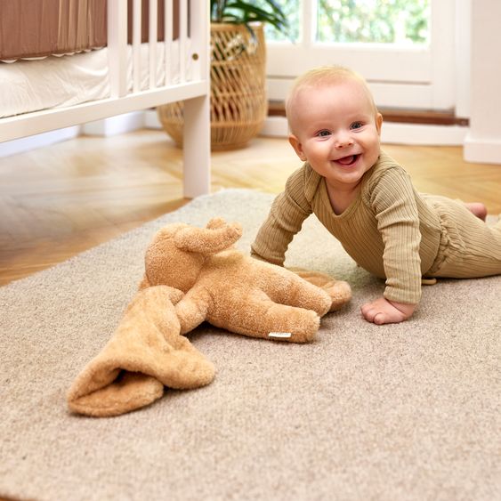 Membantu Peluche Magma in cotone biologico con peso e sacchetto di semi di lino inclusi - Marrone
