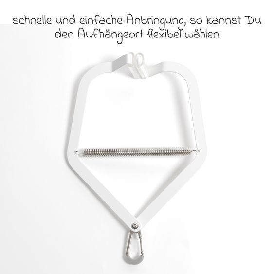 Membantu Türrahmenklammer 2.0 für Federwiege Membantu bis 15 kg - White