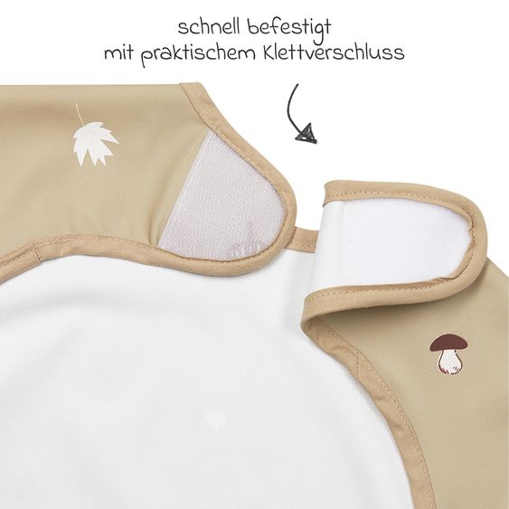 Meyco Set accessori seggiolone 2 pz. Cuscino per seggiolino & bavaglino con maniche - Animali della Foresta