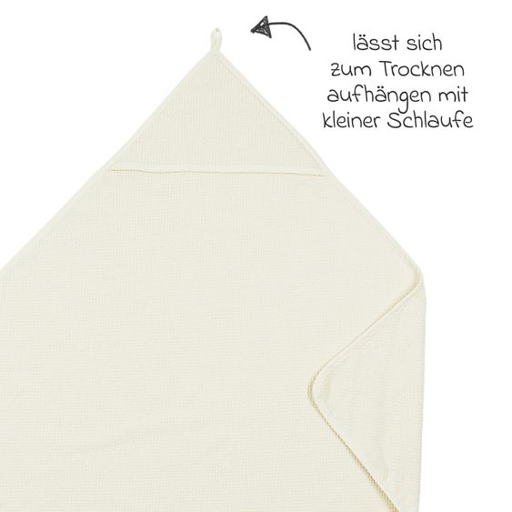 Meyco 4-pc. Bath Set Hooded Bath Towel & 3 Washcloths 30 x 30 cm - Forest Animals - Naturel / Toffee