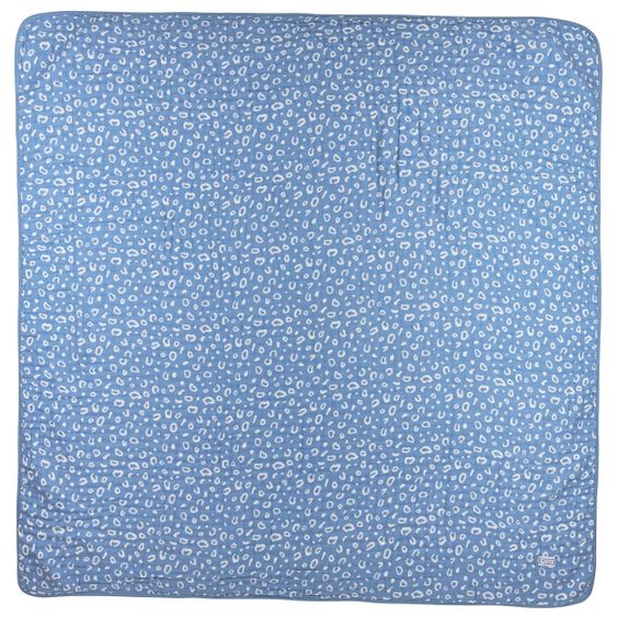 Meyco Coperta per bambini / Coperta per coccole / Scialle multifunzionale con funzione reversibile 120 x 120 cm - Bubbles Denim