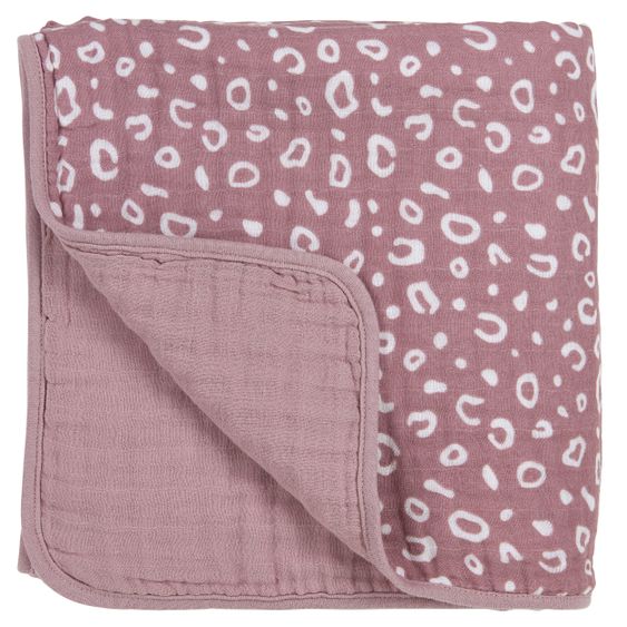 Meyco Baby blanket / cuddle blanket / multifunctional scarf with reversible function 120 x 120 cm - Bubbles Lilac