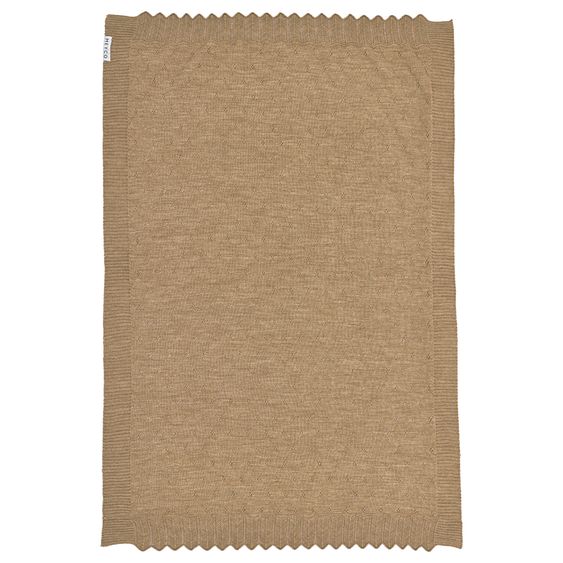 Meyco Babydecke Wolle 75 x 100 cm - Ajour - Toffee Melange