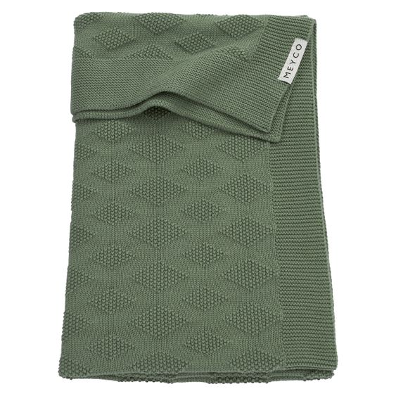 Meyco Baumwoll-Decke 75 x 100 cm - Diamond - Forest Green