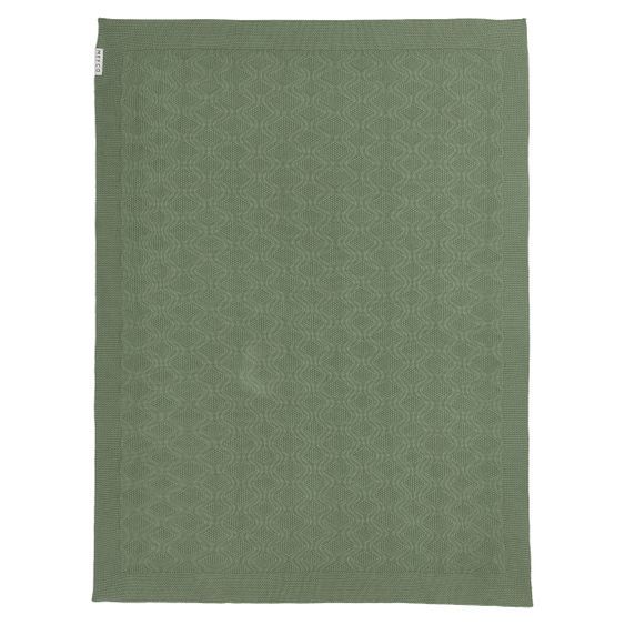 Meyco Baumwoll-Decke 75 x 100 cm - Diamond - Forest Green