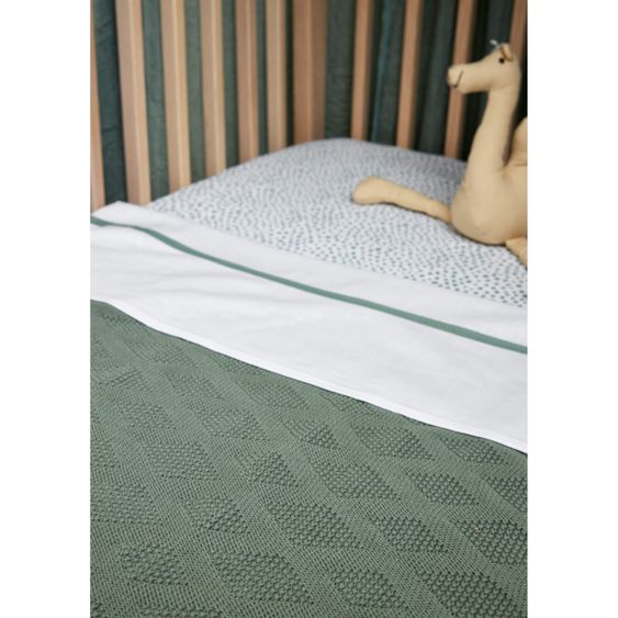 Meyco Baumwoll-Decke 75 x 100 cm - Diamond - Forest Green