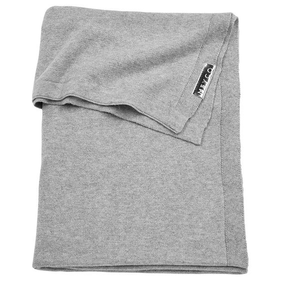 Meyco Baumwoll-Decke 75 x 100 cm - Knit Basic - Grau