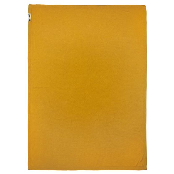 Meyco Baumwoll-Decke 75 x 100 cm - Knit Basic - Ockergelb