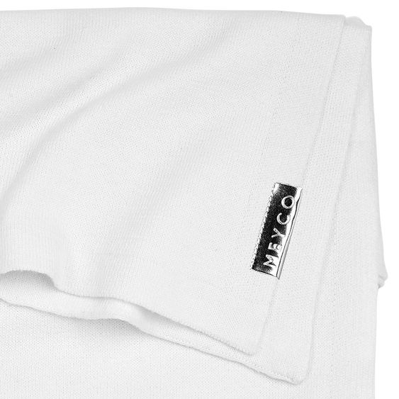 Meyco Baumwoll-Decke 75 x 100 cm - Knit Basic - Offwhite