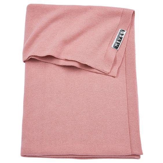 Meyco Baumwoll-Decke 75 x 100 cm - Knit Basic - Rosa
