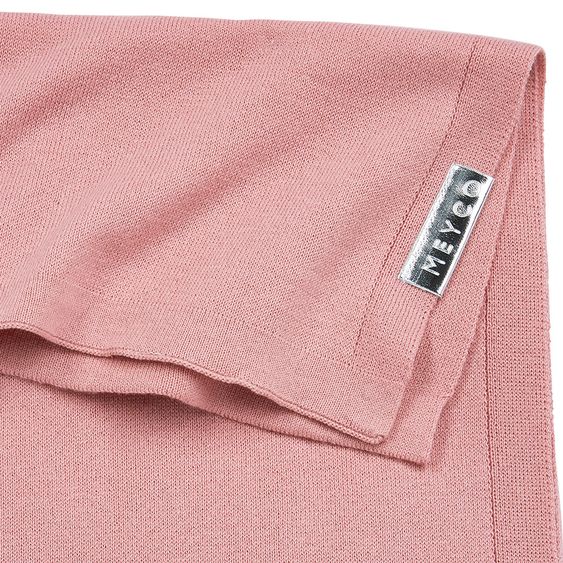 Meyco Baumwoll-Decke 75 x 100 cm - Knit Basic - Rosa