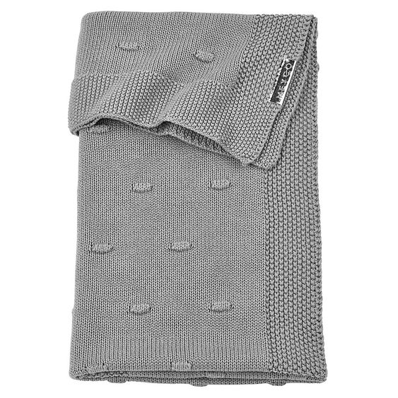 Meyco Cotton blanket 75 x 100 cm - Knots - Grey