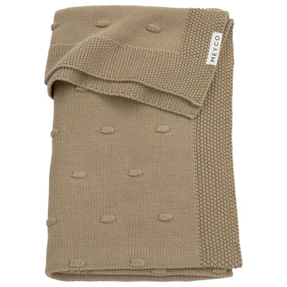 Meyco Baumwoll-Decke 75 x 100 cm - Knots - Taupe