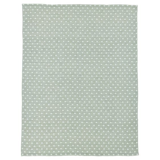 Meyco Baumwoll-Decke 75 x 100 cm - Little Dots - Forest Green