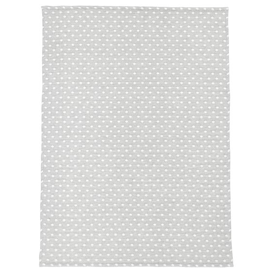 Meyco Baumwoll-Decke 75 x 100 cm - Little Dots - Grau Melange
