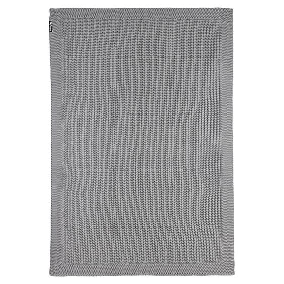 Meyco Coperta in cotone 75 x 100 cm - Maglia a brevetto - Grigio