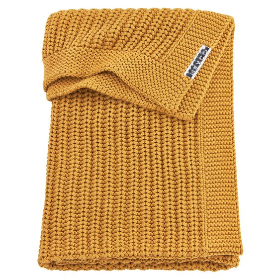 Meyco Coperta in cotone 75 x 100 cm - Patent Knit - Oro miele