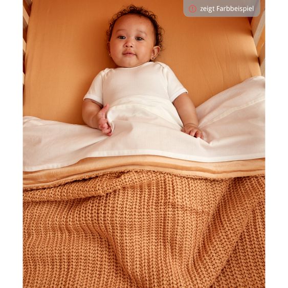 Meyco Cotton blanket 75 x 100 cm - patent knit - Honey Gold