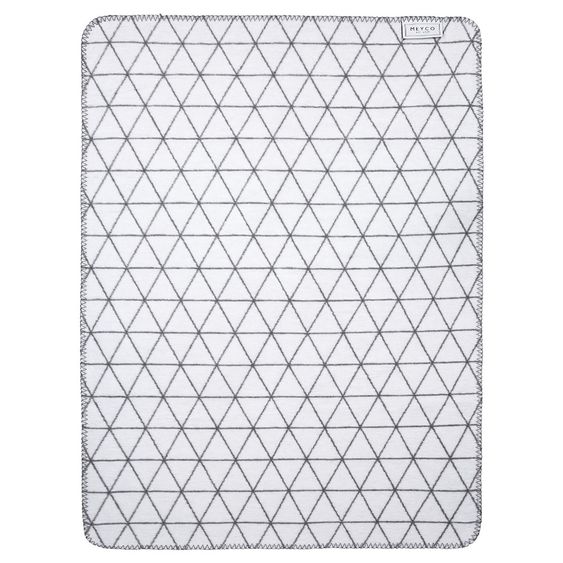 Meyco Baumwoll-Decke 75 x 100 cm - Triangle - Grau