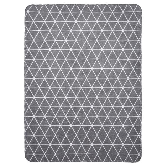 Meyco Baumwoll-Decke 75 x 100 cm - Triangle - Grau