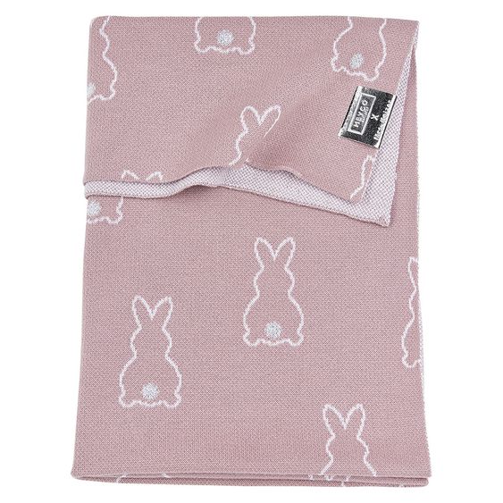 Meyco Cotton blanket X Mrs. Keizer 75 x 100 cm - Rabbits - Lilac