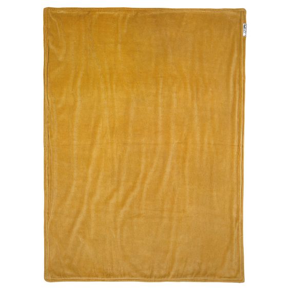 Meyco Baumwoll-Velvet-Decke 75 x 100 cm - Ockergelb
