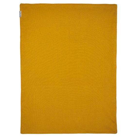 Meyco Baumwoll-Velvet-Decke 75 x 100 cm - Ockergelb