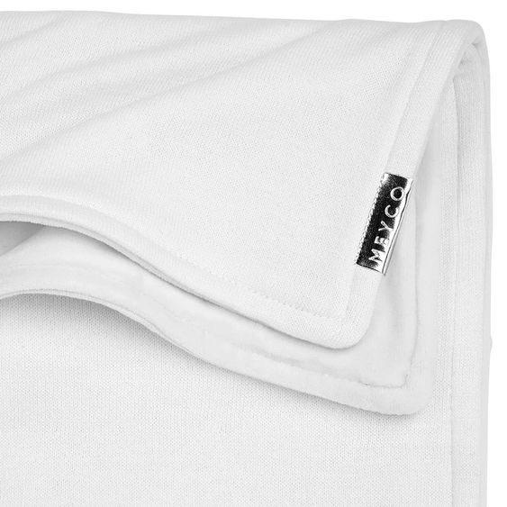 Meyco Baumwoll-Velvet-Decke 75 x 100 cm - Offwhite
