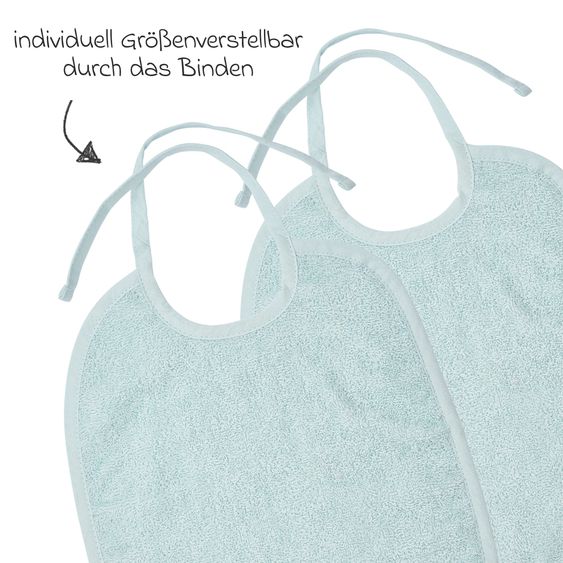 Meyco Binde-Lätzchen 2er Pack - Light Blue