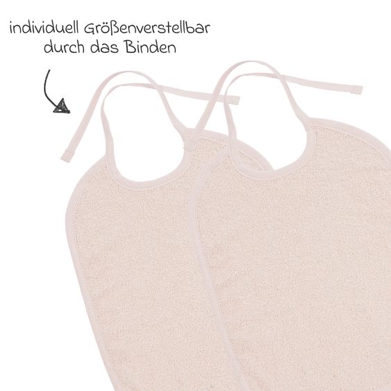 Meyco Binde-Lätzchen 2er Pack - Soft Pink