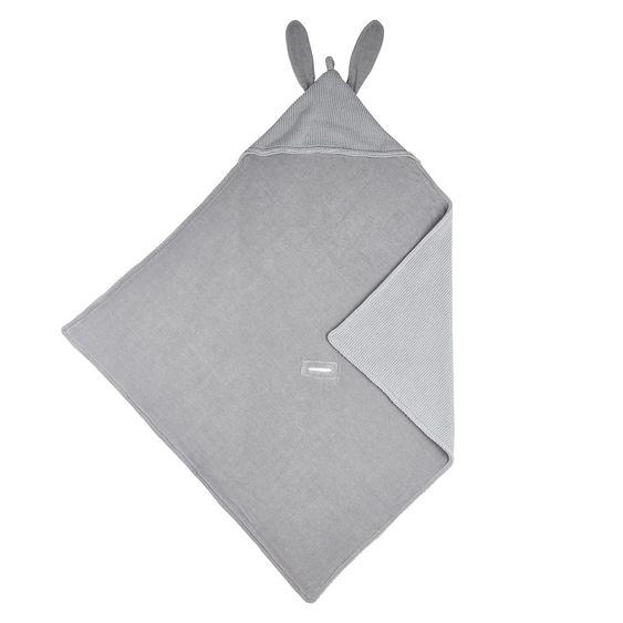 Meyco Einschlagdecke X Mrs. Keizer 90 x 90 cm - Rabbits - Silver