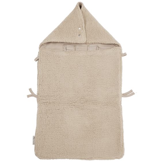 Meyco Footmuff for infant car seat or carrycot Teddy 40 x 82 cm - Sand
