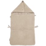 Fußsack für Babyschale oder Babywanne Teddy 40 x 82 cm - Sand