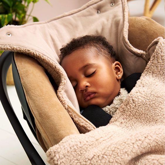 Meyco Footmuff for infant car seat or carrycot Teddy 40 x 82 cm - Sand