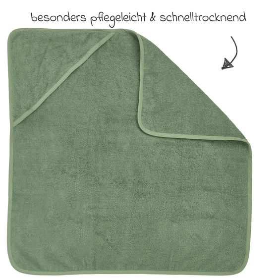 Meyco Kapuzenbadetuch 75 x 75 cm - Forest Green