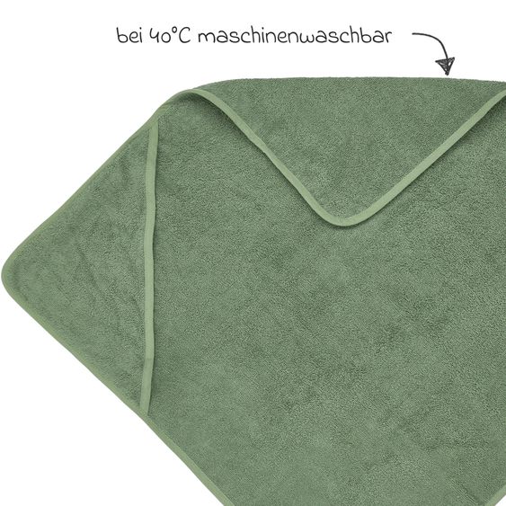 Meyco Hooded bath towel 75 x 75 cm - Forest Green