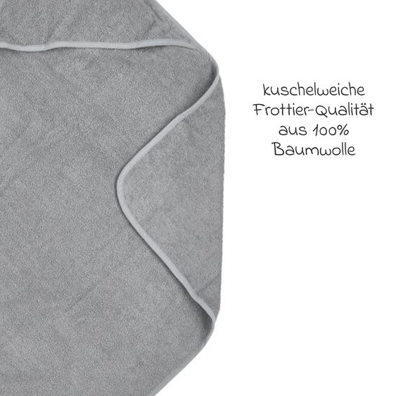 Meyco Accappatoio con cappuccio 75 x 75 cm - Grigio