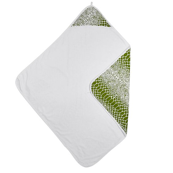 Meyco Hooded bath towel 90 x 90 cm - Snake - Avocado