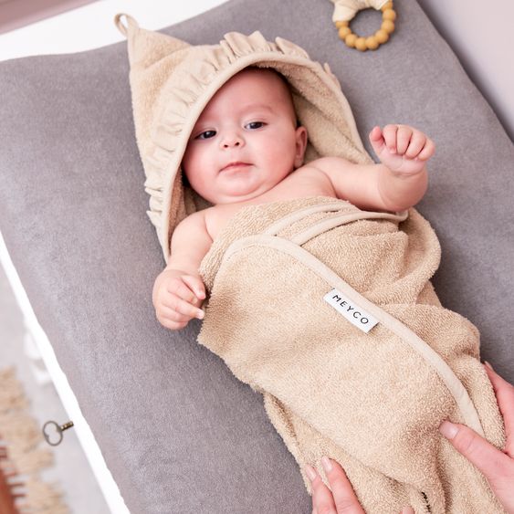 Meyco Hooded towel 80 x 80 cm - Stains - Sand