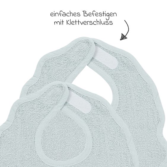 Meyco Bavaglini a strappo 2 pezzi Spugna 25 x 34 cm - Wavy - Grigio Blu