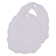 Bavaglini con velcro 2 pezzi Spugna 25 x 34 cm - Wavy - Soft Lavender